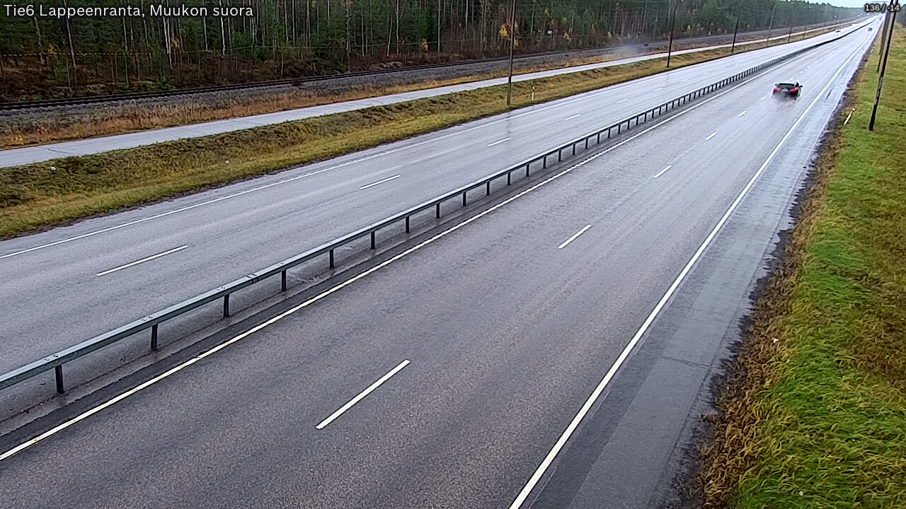 Weather Camera Image Road 6 Lappeenranta, Muukko straight, Lappeenranta, Etelä-Karjala