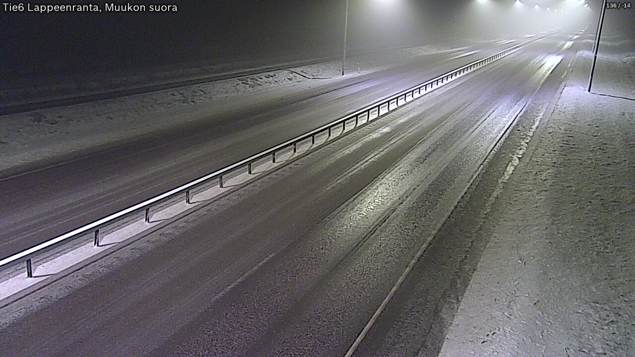 Weather Camera Image Tie 6 Villmanstrand, Muukko rakan, Lappeenranta, Etelä-Karjala