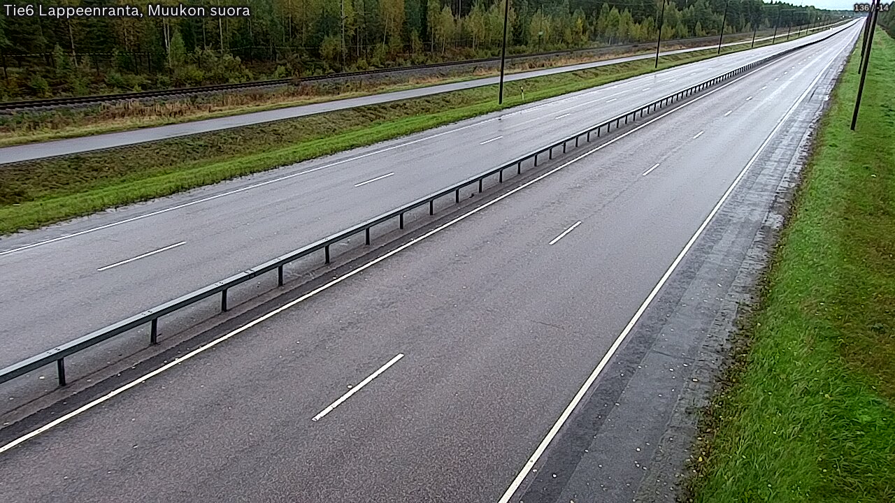 Weather Camera Image Road 6 Lappeenranta, Muukko straight, Lappeenranta, Etelä-Karjala