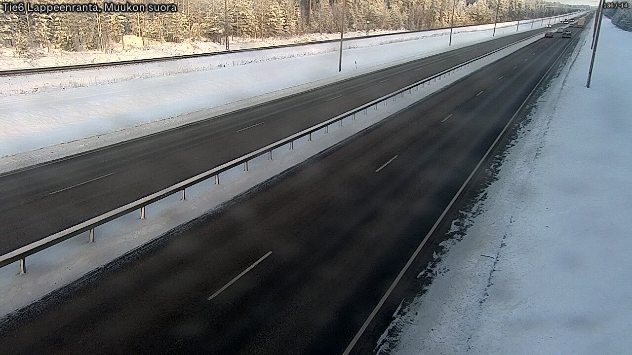 Kelikamerat Kuva Tie 6 Lappeenranta, Muukon suora, Lappeenranta, Etelä-Karjala