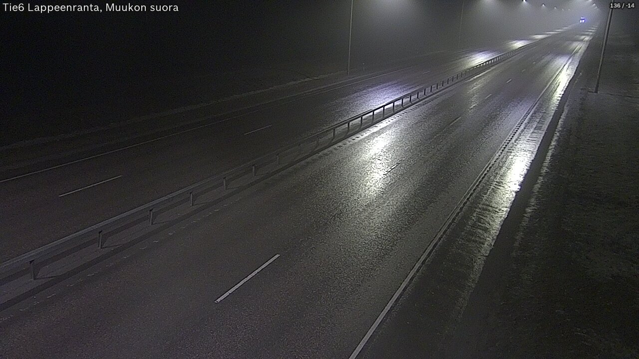 Weather Camera Image Road 6 Lappeenranta, Muukko straight, Lappeenranta, Etelä-Karjala