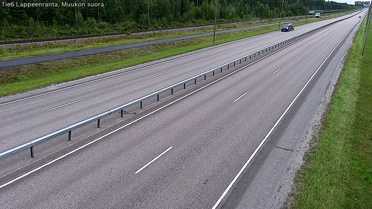 Weather Camera Image Road 6 Lappeenranta, Muukko straight, Lappeenranta, Etelä-Karjala