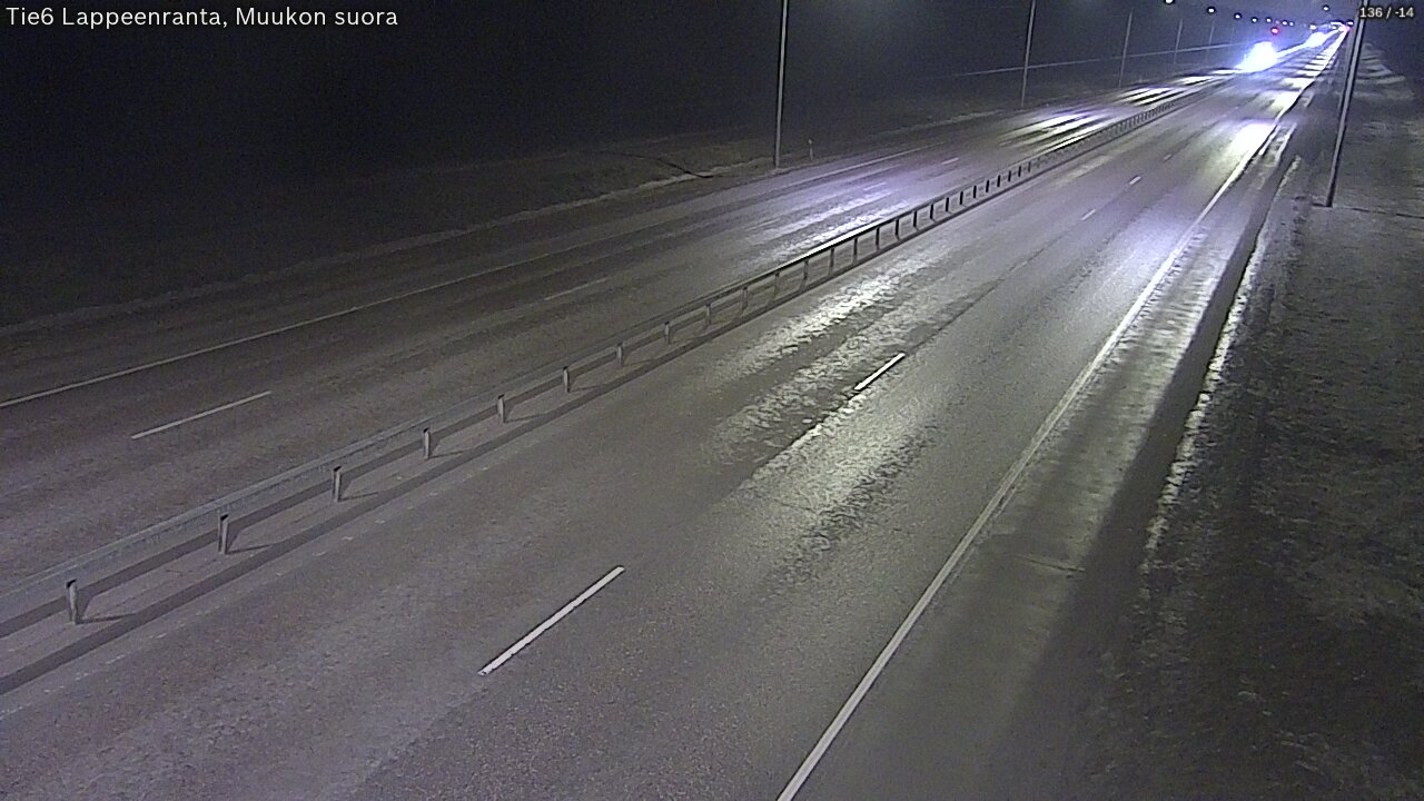 Weather Camera Image Road 6 Lappeenranta, Muukko straight, Lappeenranta, Etelä-Karjala