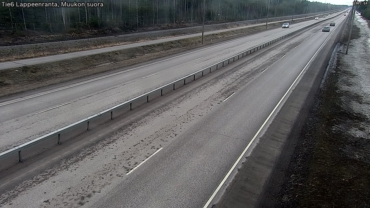 Weather Camera Image Road 6 Lappeenranta, Muukko straight, Lappeenranta, Etelä-Karjala