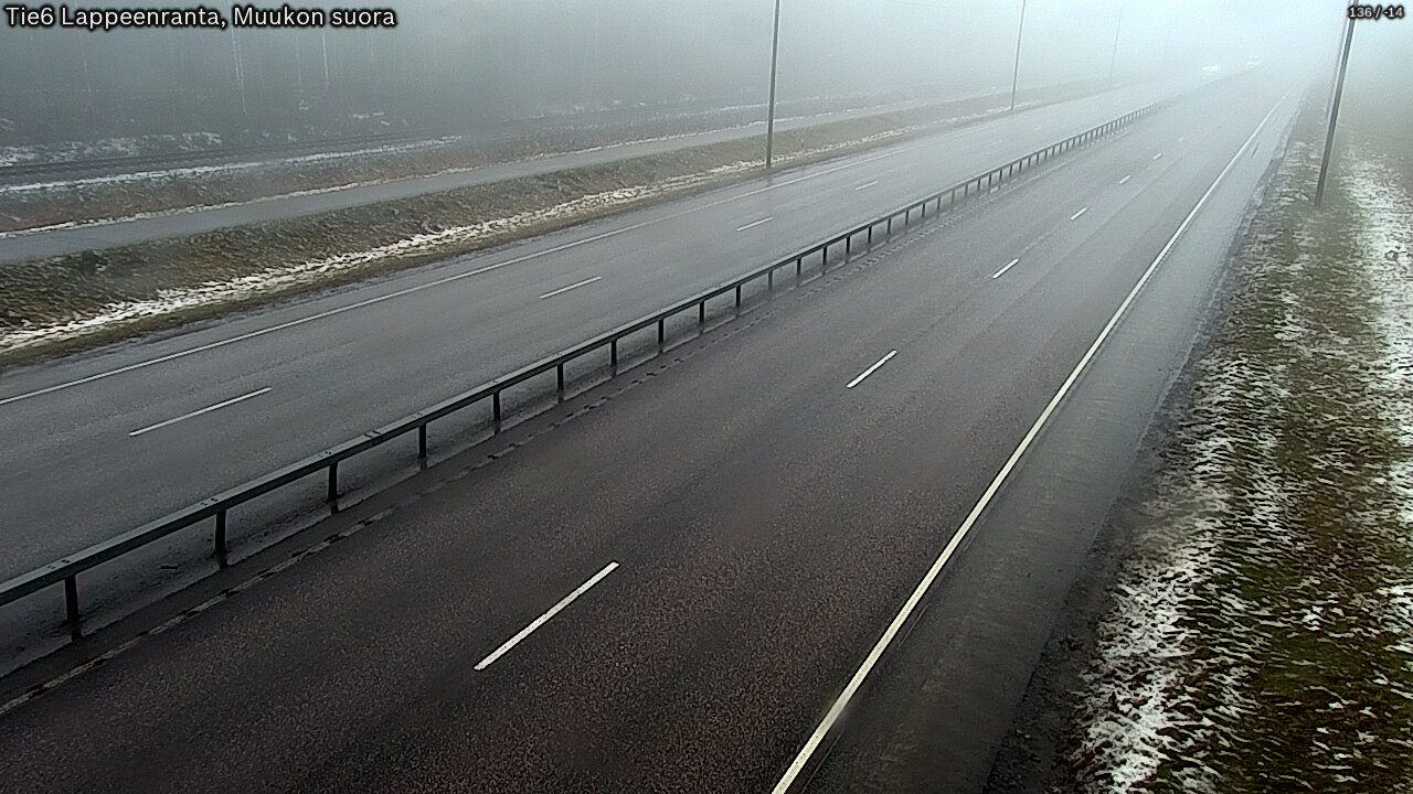 Weather Camera Image Tie 6 Villmanstrand, Muukko rakan, Lappeenranta, Etelä-Karjala