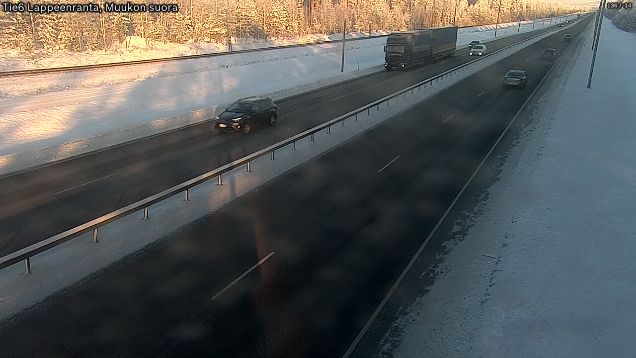Weather Camera Image Road 6 Lappeenranta, Muukko straight, Lappeenranta, Etelä-Karjala