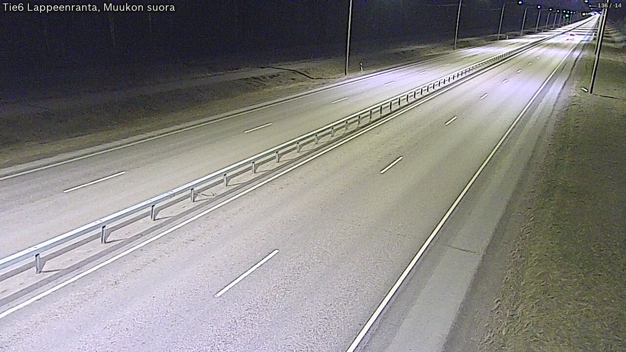 Weather Camera Image Road 6 Lappeenranta, Muukko straight, Lappeenranta, Etelä-Karjala