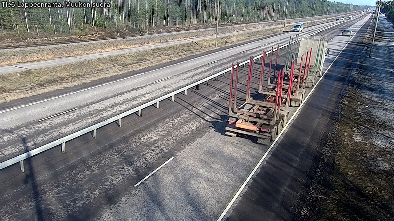 Weather Camera Image Road 6 Lappeenranta, Muukko straight, Lappeenranta, Etelä-Karjala