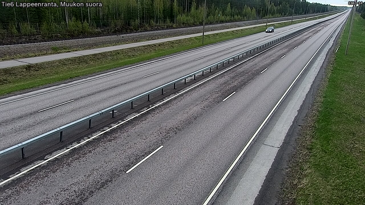 Weather Camera Image Road 6 Lappeenranta, Muukko straight, Lappeenranta, Etelä-Karjala