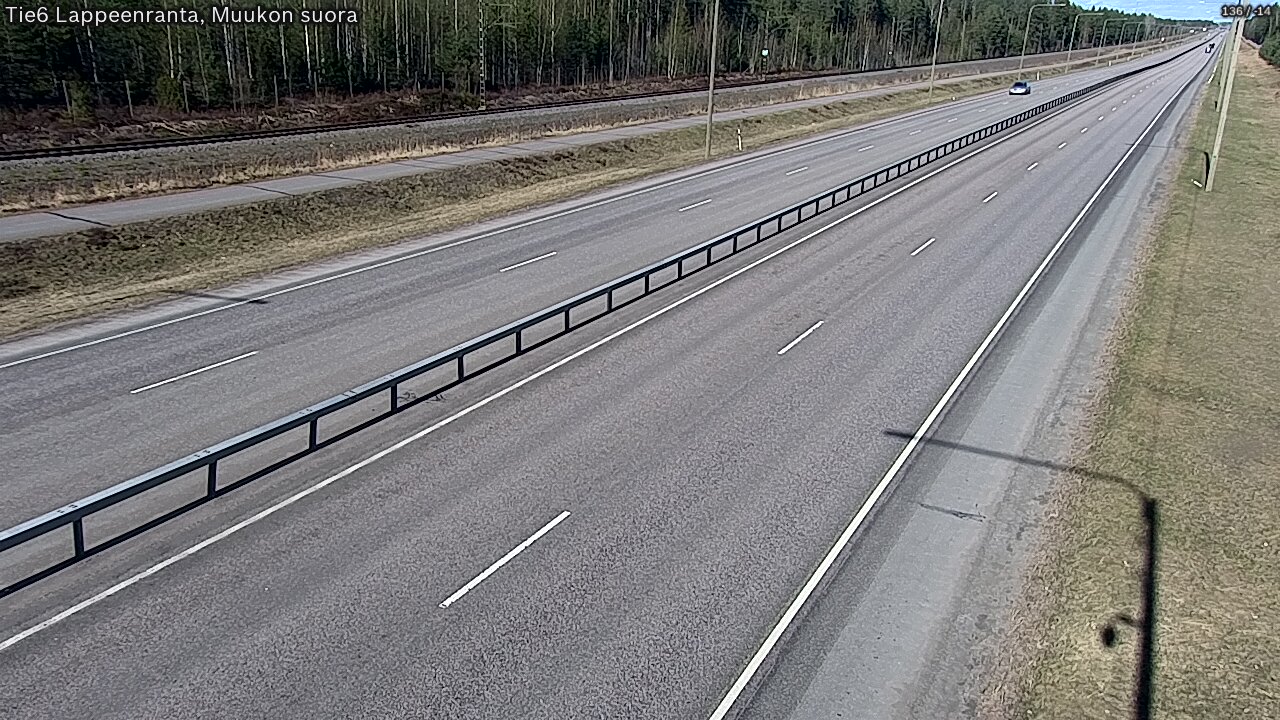 Weather Camera Image Tie 6 Villmanstrand, Muukko rakan, Lappeenranta, Etelä-Karjala