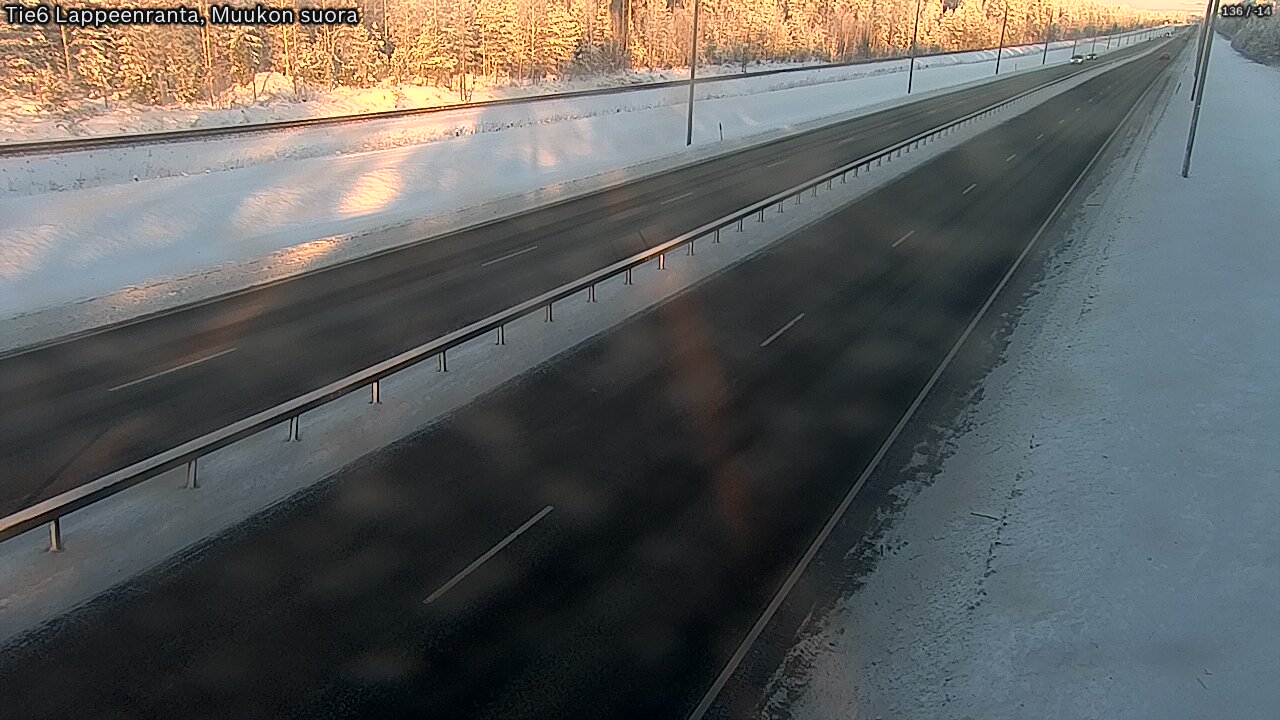 Weather Camera Image Road 6 Lappeenranta, Muukko straight, Lappeenranta, Etelä-Karjala