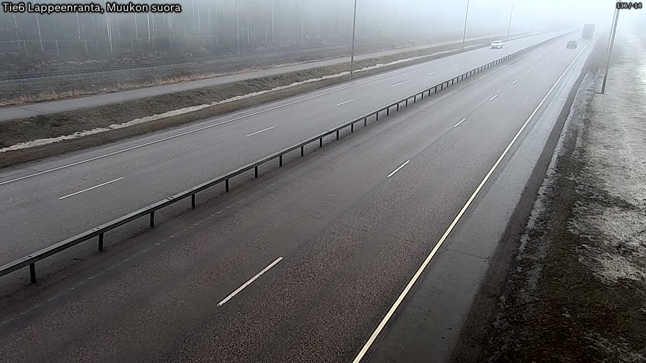Weather Camera Image Road 6 Lappeenranta, Muukko straight, Lappeenranta, Etelä-Karjala
