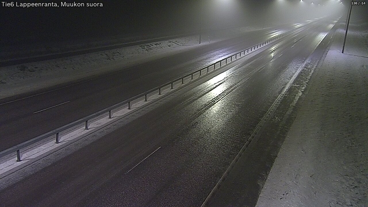 Weather Camera Image Tie 6 Villmanstrand, Muukko rakan, Lappeenranta, Etelä-Karjala