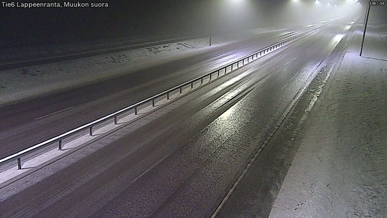 Weather Camera Image Tie 6 Villmanstrand, Muukko rakan, Lappeenranta, Etelä-Karjala