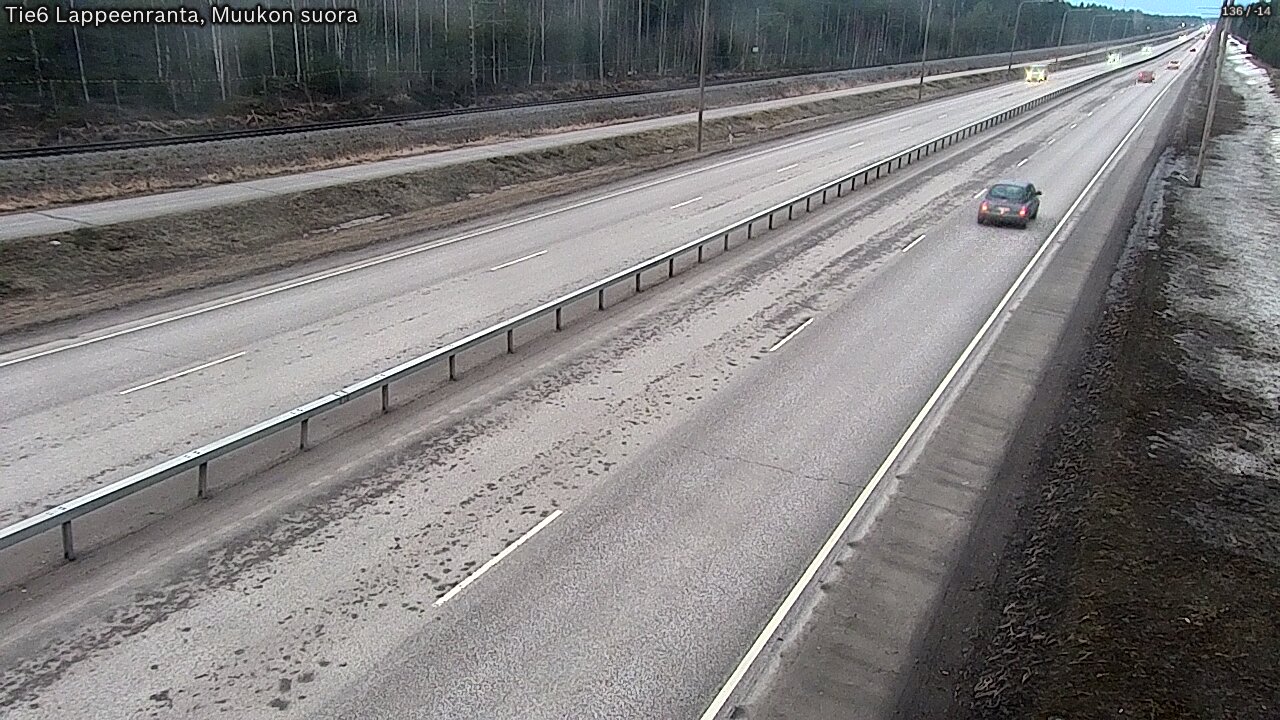 Weather Camera Image Road 6 Lappeenranta, Muukko straight, Lappeenranta, Etelä-Karjala