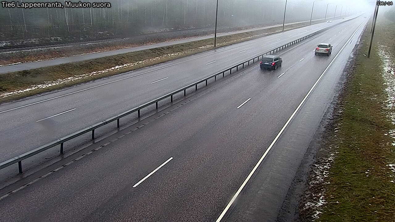 Weather Camera Image Tie 6 Villmanstrand, Muukko rakan, Lappeenranta, Etelä-Karjala