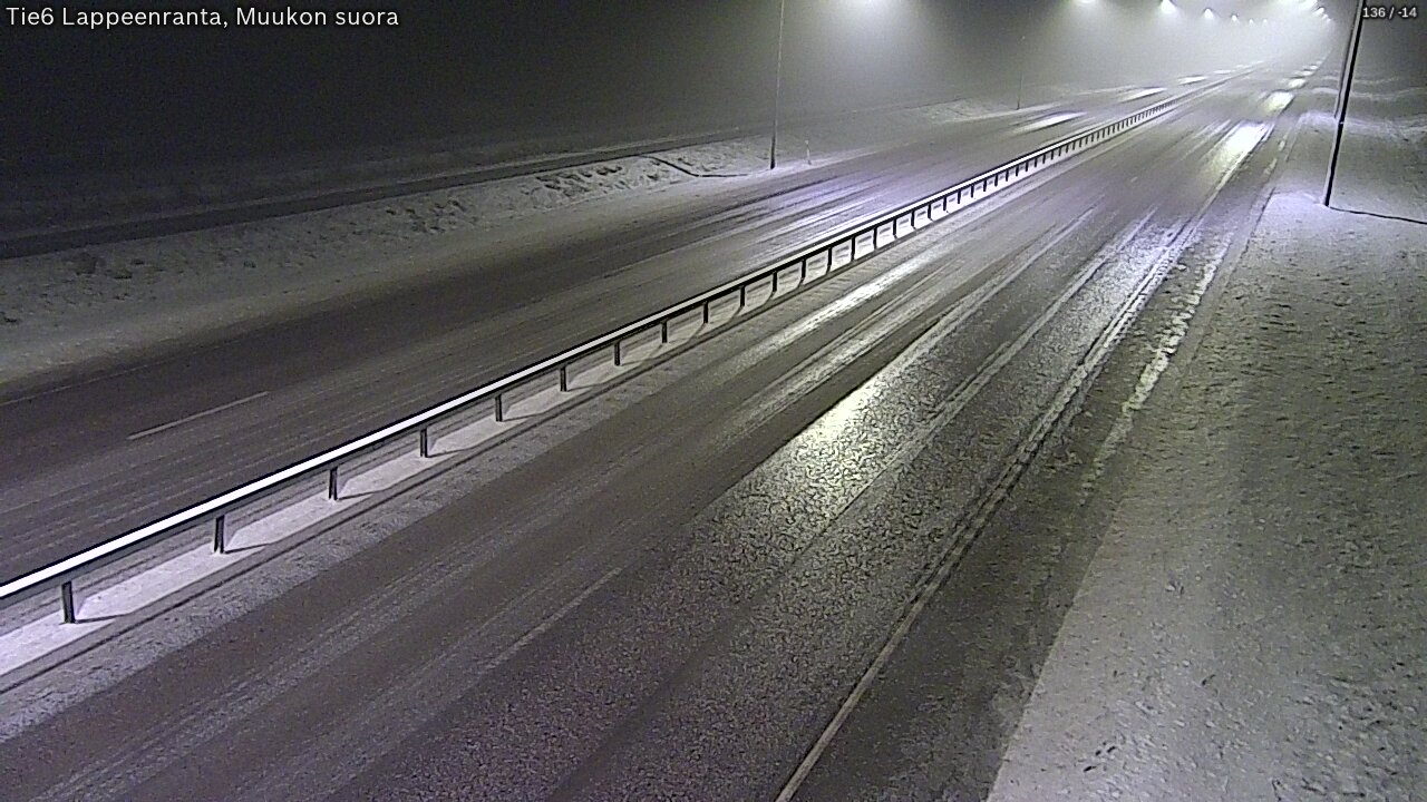 Weather Camera Image Tie 6 Villmanstrand, Muukko rakan, Lappeenranta, Etelä-Karjala