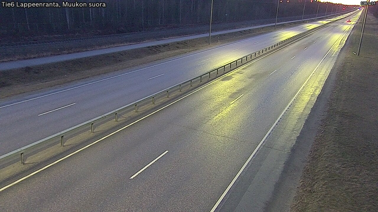 Weather Camera Image Tie 6 Villmanstrand, Muukko rakan, Lappeenranta, Etelä-Karjala