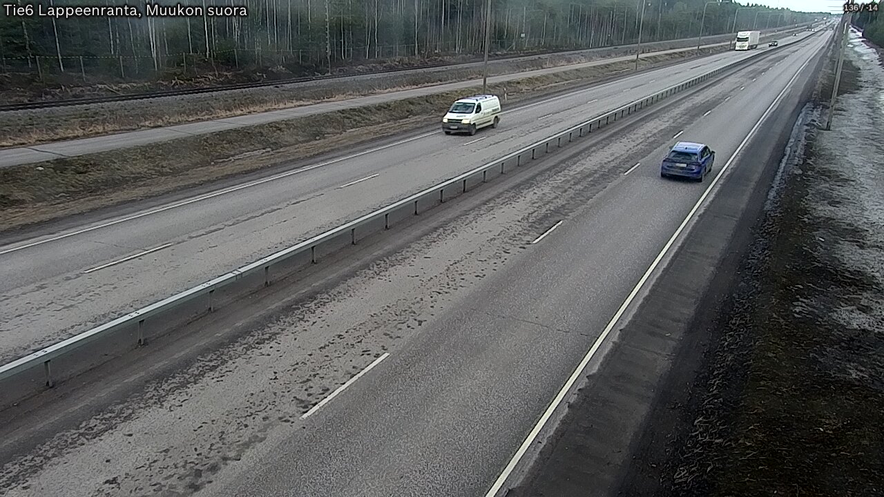Weather Camera Image Road 6 Lappeenranta, Muukko straight, Lappeenranta, Etelä-Karjala