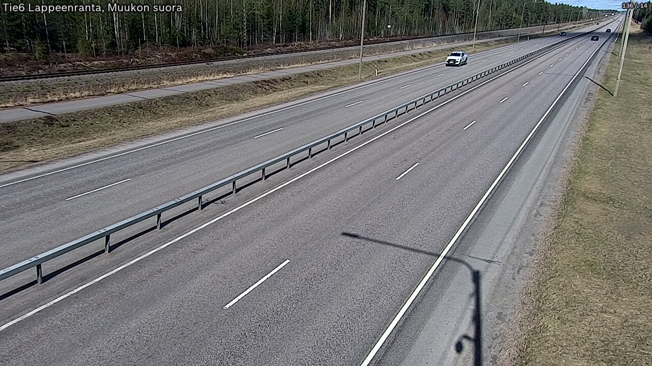 Weather Camera Image Tie 6 Villmanstrand, Muukko rakan, Lappeenranta, Etelä-Karjala