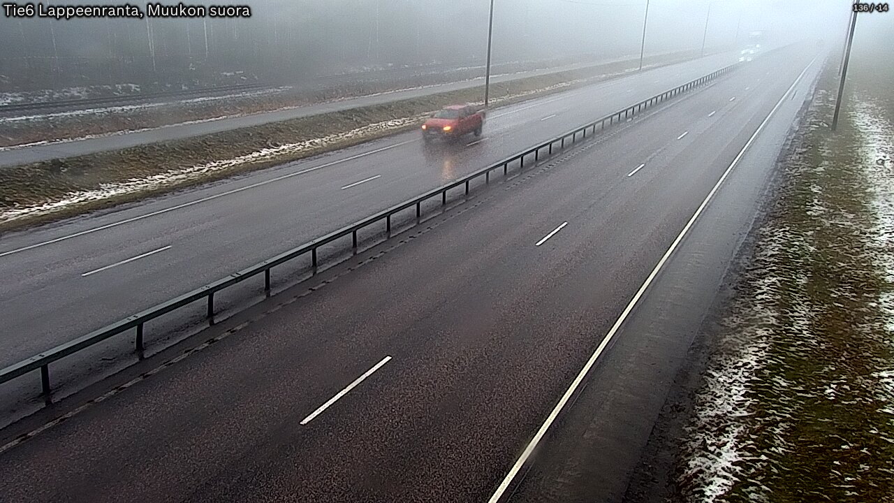 Weather Camera Image Tie 6 Villmanstrand, Muukko rakan, Lappeenranta, Etelä-Karjala