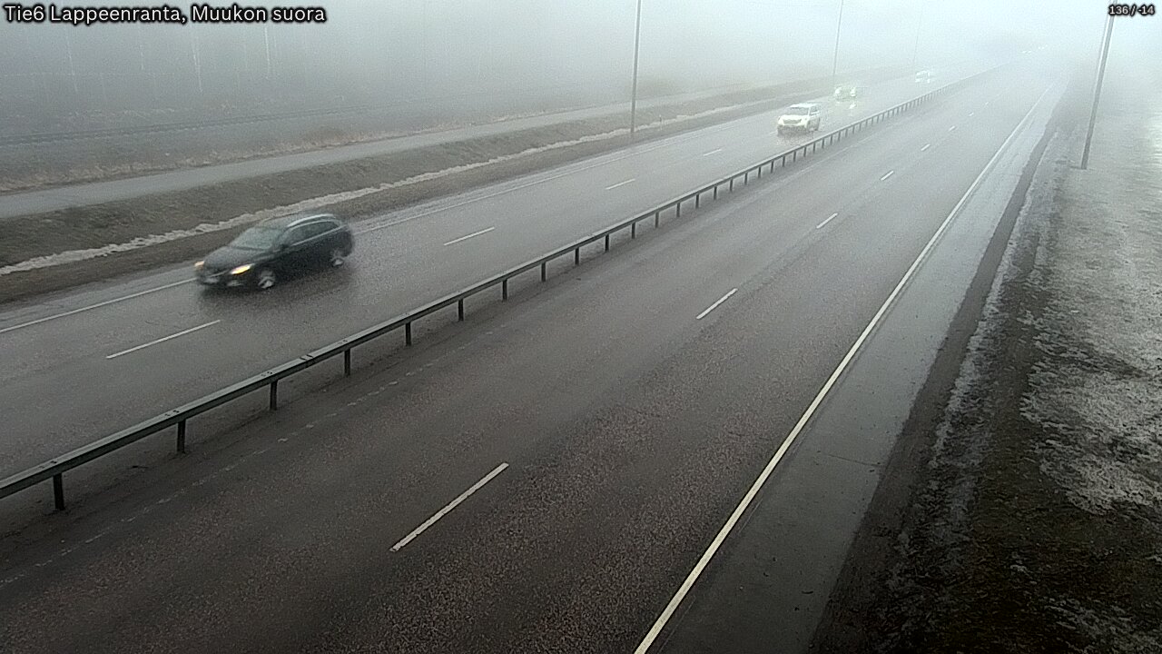 Weather Camera Image Road 6 Lappeenranta, Muukko straight, Lappeenranta, Etelä-Karjala
