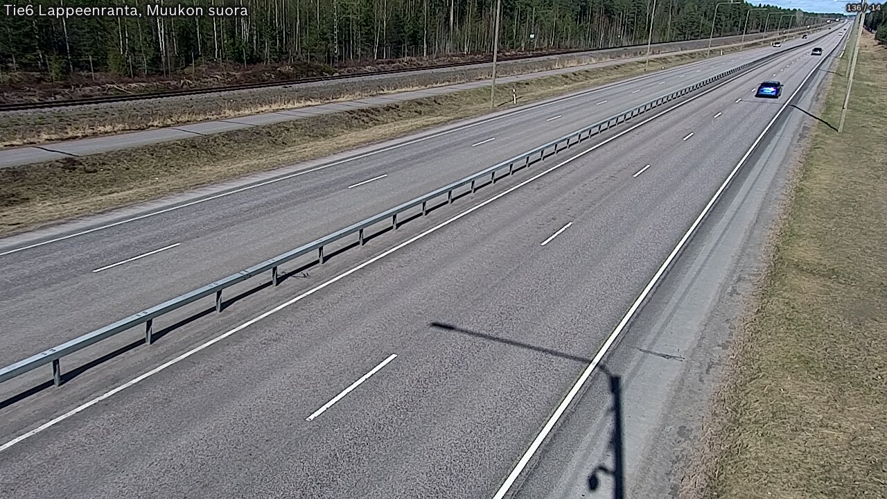 Weather Camera Image Tie 6 Villmanstrand, Muukko rakan, Lappeenranta, Etelä-Karjala