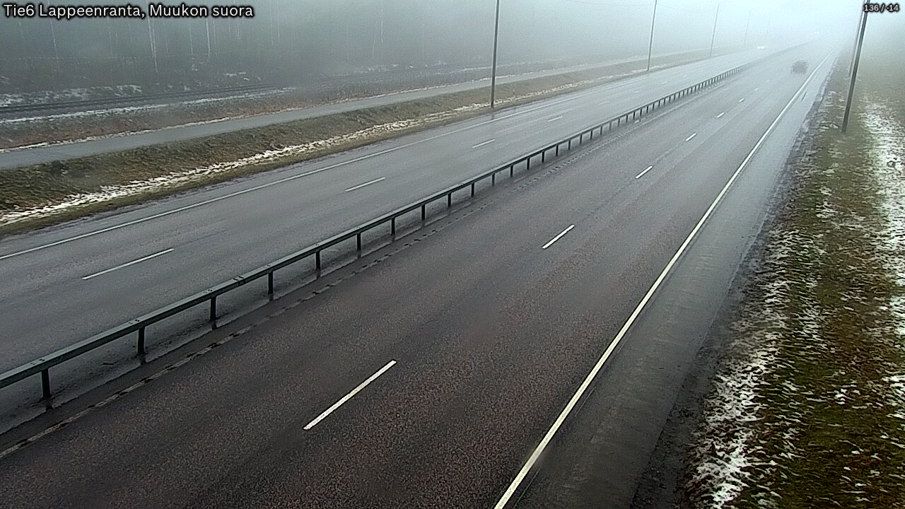 Weather Camera Image Tie 6 Villmanstrand, Muukko rakan, Lappeenranta, Etelä-Karjala