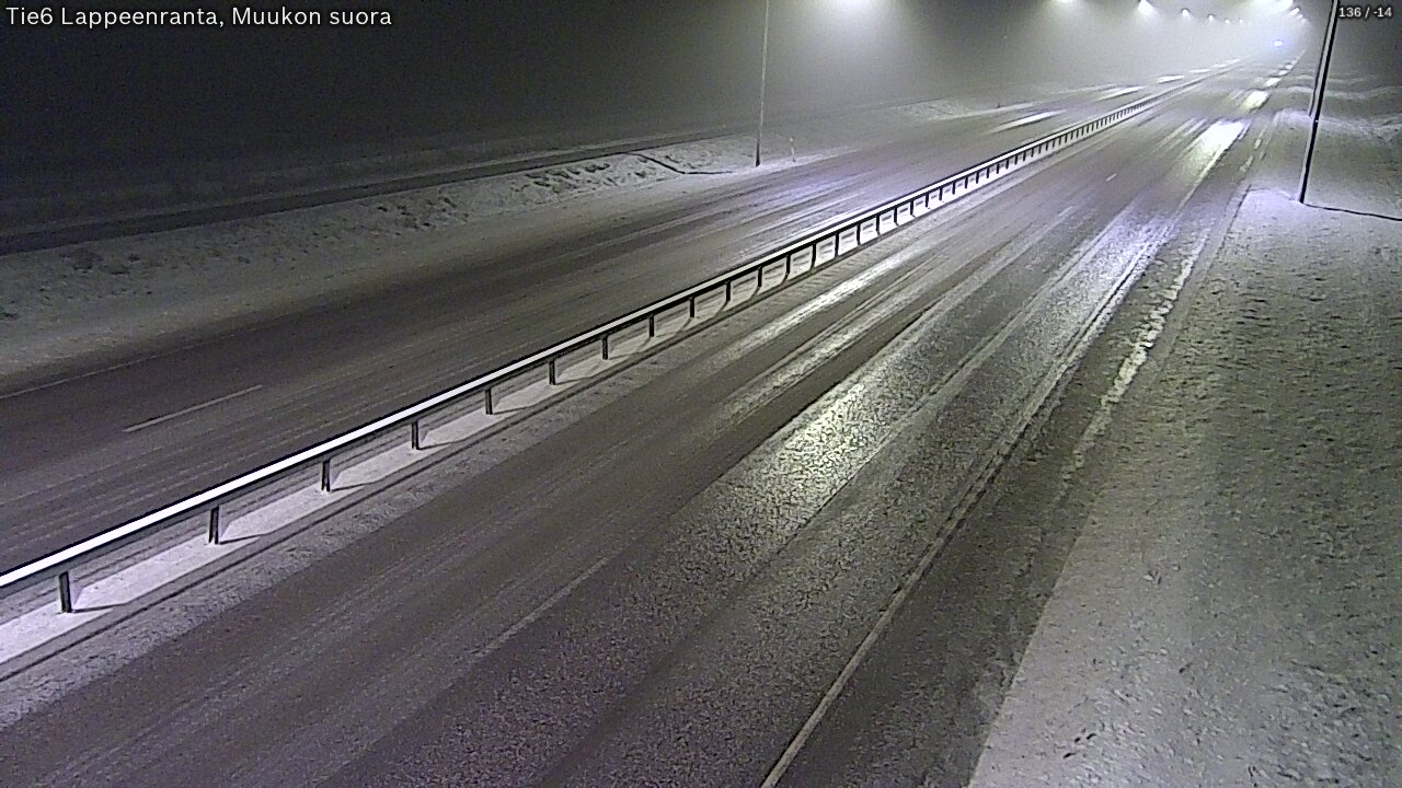 Weather Camera Image Tie 6 Villmanstrand, Muukko rakan, Lappeenranta, Etelä-Karjala