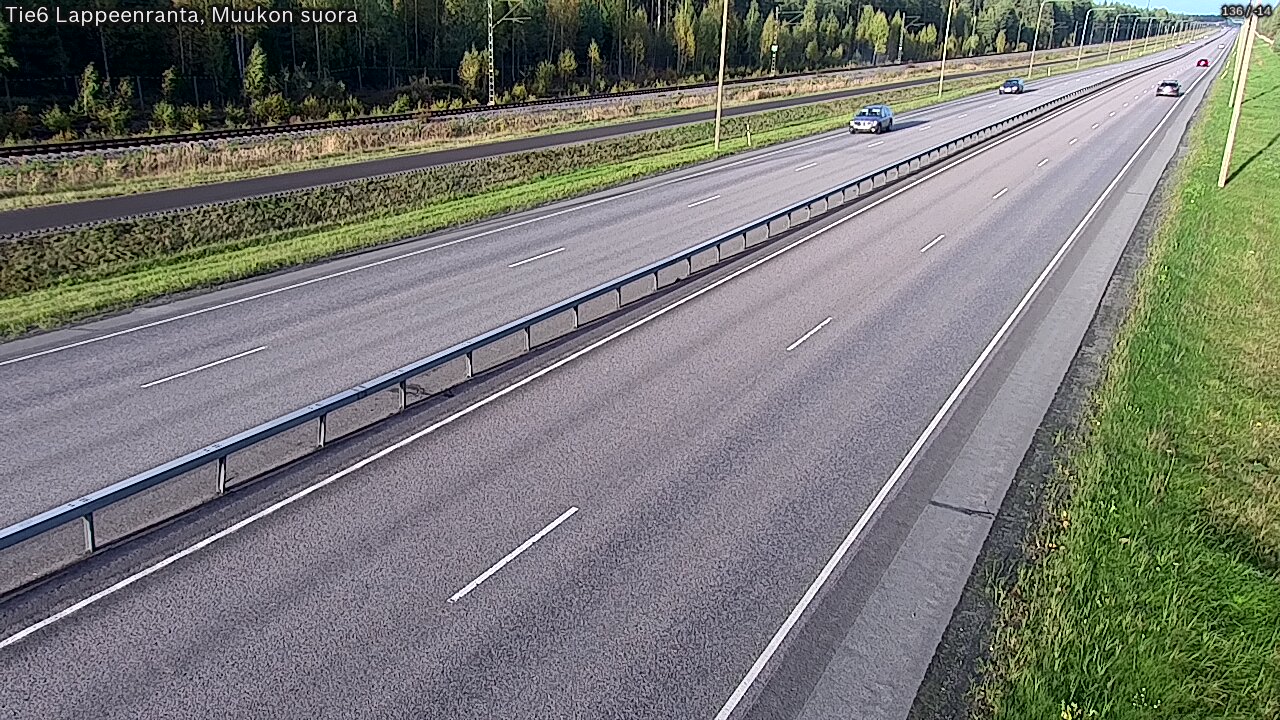 Weather Camera Image Road 6 Lappeenranta, Muukko straight, Lappeenranta, Etelä-Karjala
