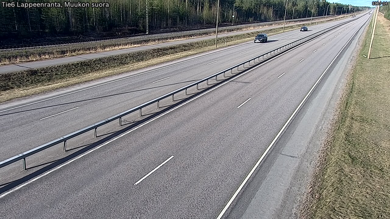 Weather Camera Image Tie 6 Villmanstrand, Muukko rakan, Lappeenranta, Etelä-Karjala