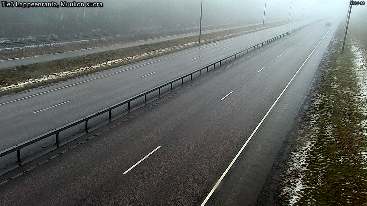 Weather Camera Image Tie 6 Villmanstrand, Muukko rakan, Lappeenranta, Etelä-Karjala