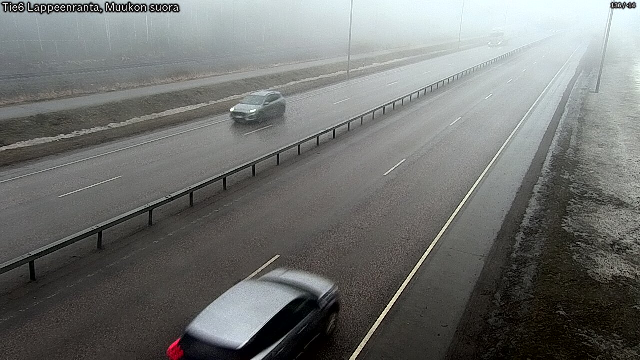Weather Camera Image Road 6 Lappeenranta, Muukko straight, Lappeenranta, Etelä-Karjala
