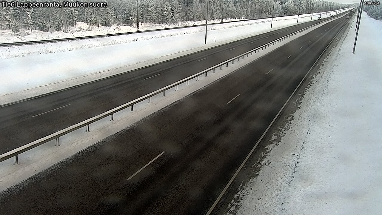 Weather Camera Image Road 6 Lappeenranta, Muukko straight, Lappeenranta, Etelä-Karjala