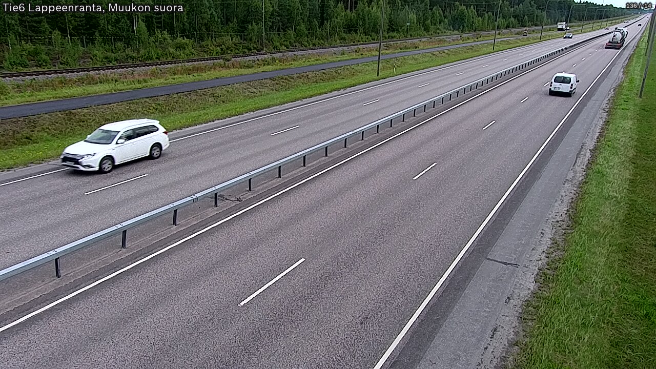 Weather Camera Image Road 6 Lappeenranta, Muukko straight, Lappeenranta, Etelä-Karjala