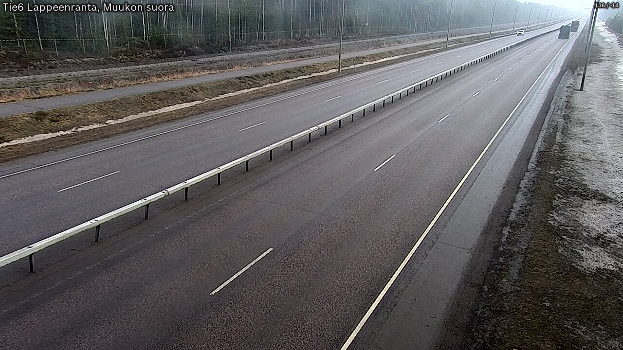 Weather Camera Image Road 6 Lappeenranta, Muukko straight, Lappeenranta, Etelä-Karjala
