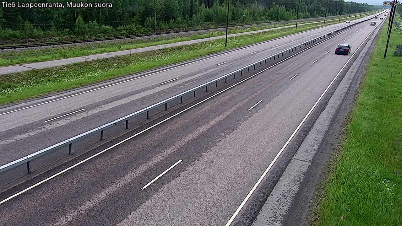Kelikamerat Kuva Tie 6 Lappeenranta, Muukon suora, Lappeenranta, Etelä-Karjala