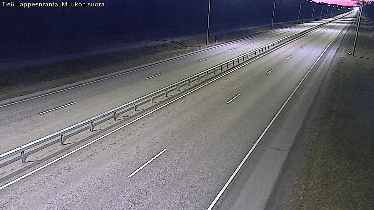 Weather Camera Image Road 6 Lappeenranta, Muukko straight, Lappeenranta, Etelä-Karjala