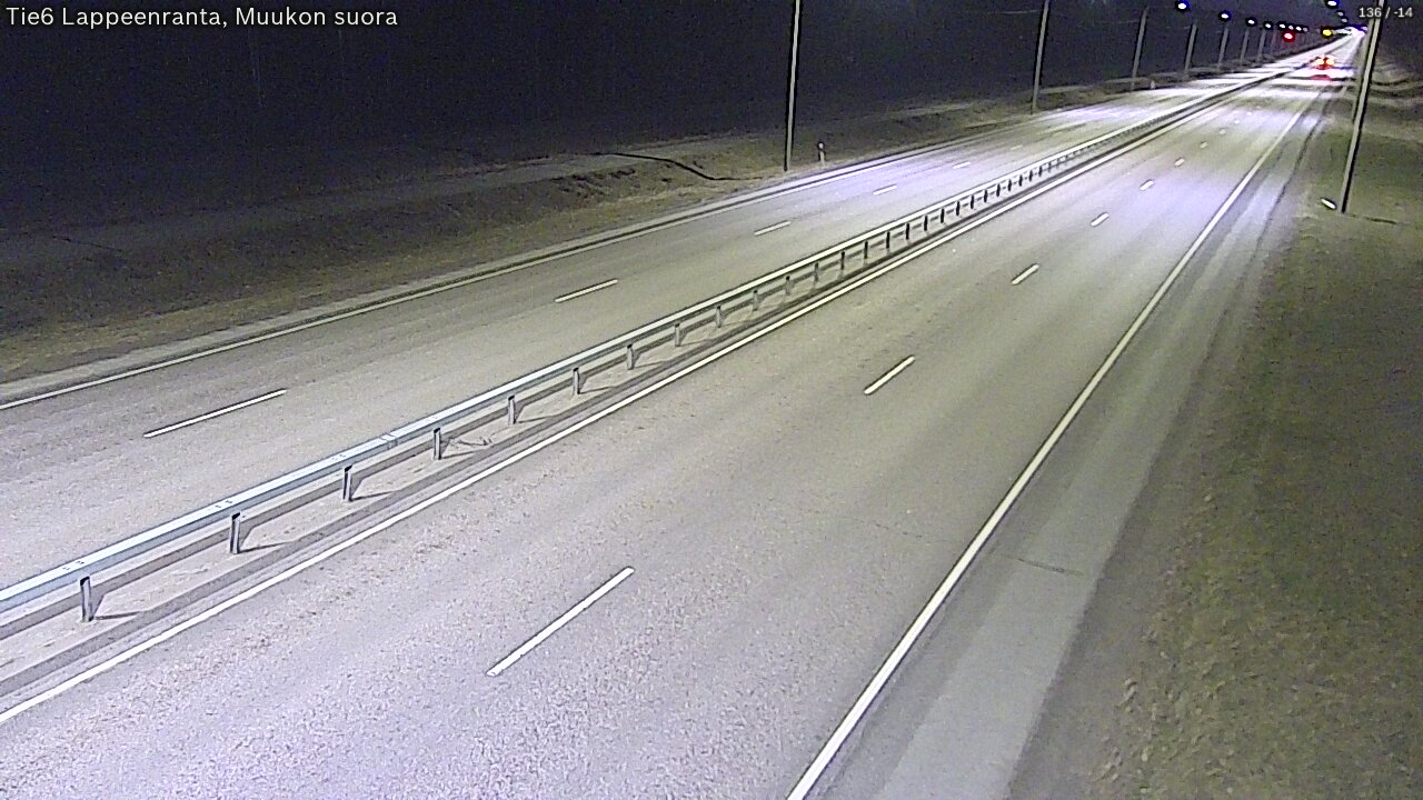 Weather Camera Image Tie 6 Villmanstrand, Muukko rakan, Lappeenranta, Etelä-Karjala