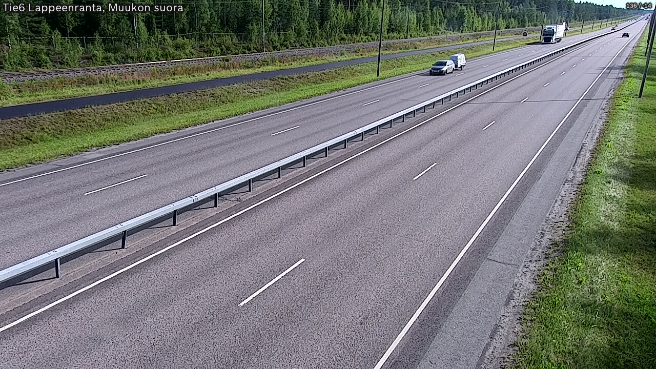 Weather Camera Image Road 6 Lappeenranta, Muukko straight, Lappeenranta, Etelä-Karjala