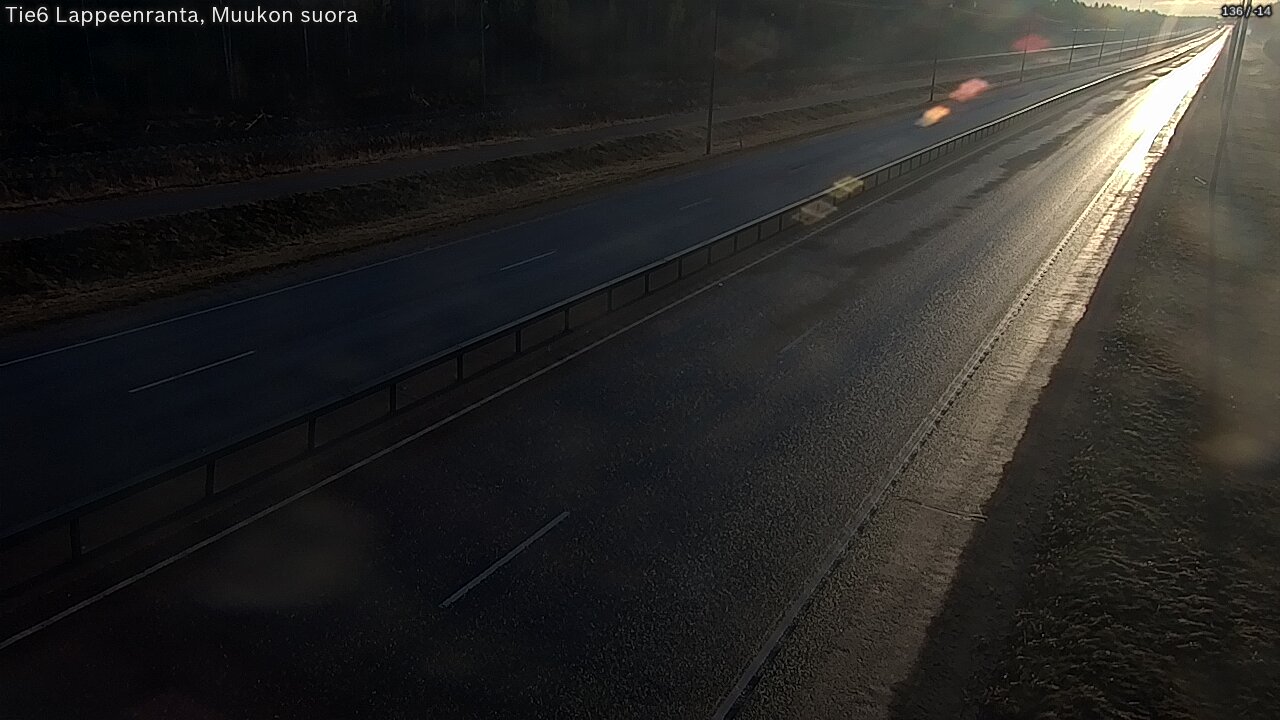 Weather Camera Image Tie 6 Villmanstrand, Muukko rakan, Lappeenranta, Etelä-Karjala