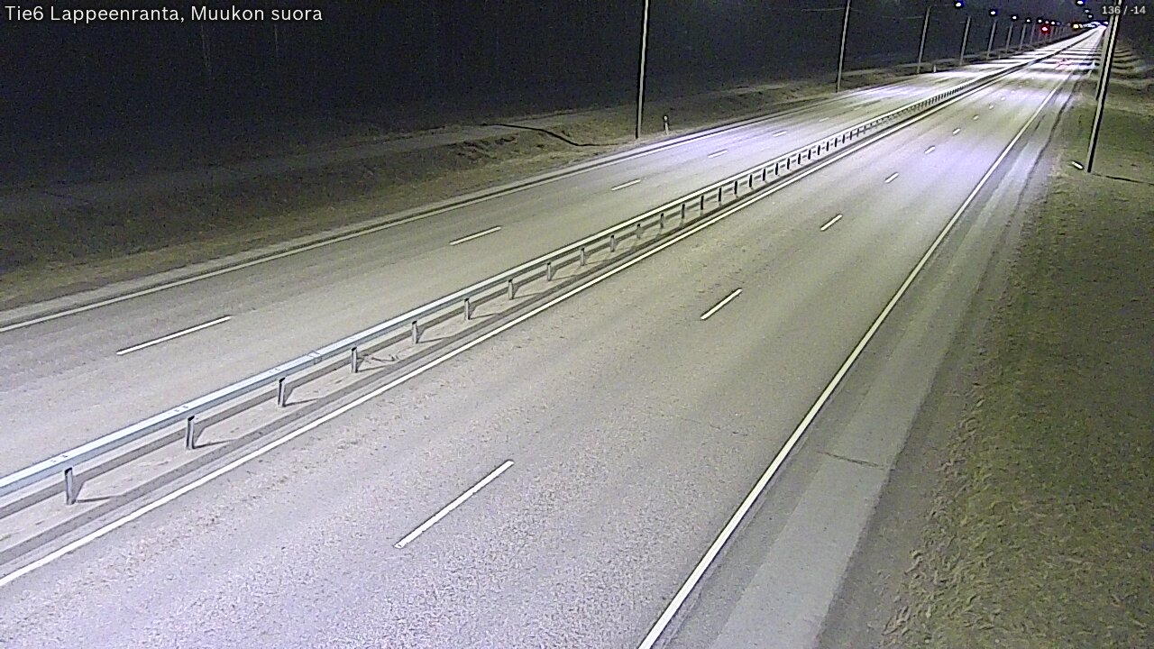 Weather Camera Image Road 6 Lappeenranta, Muukko straight, Lappeenranta, Etelä-Karjala