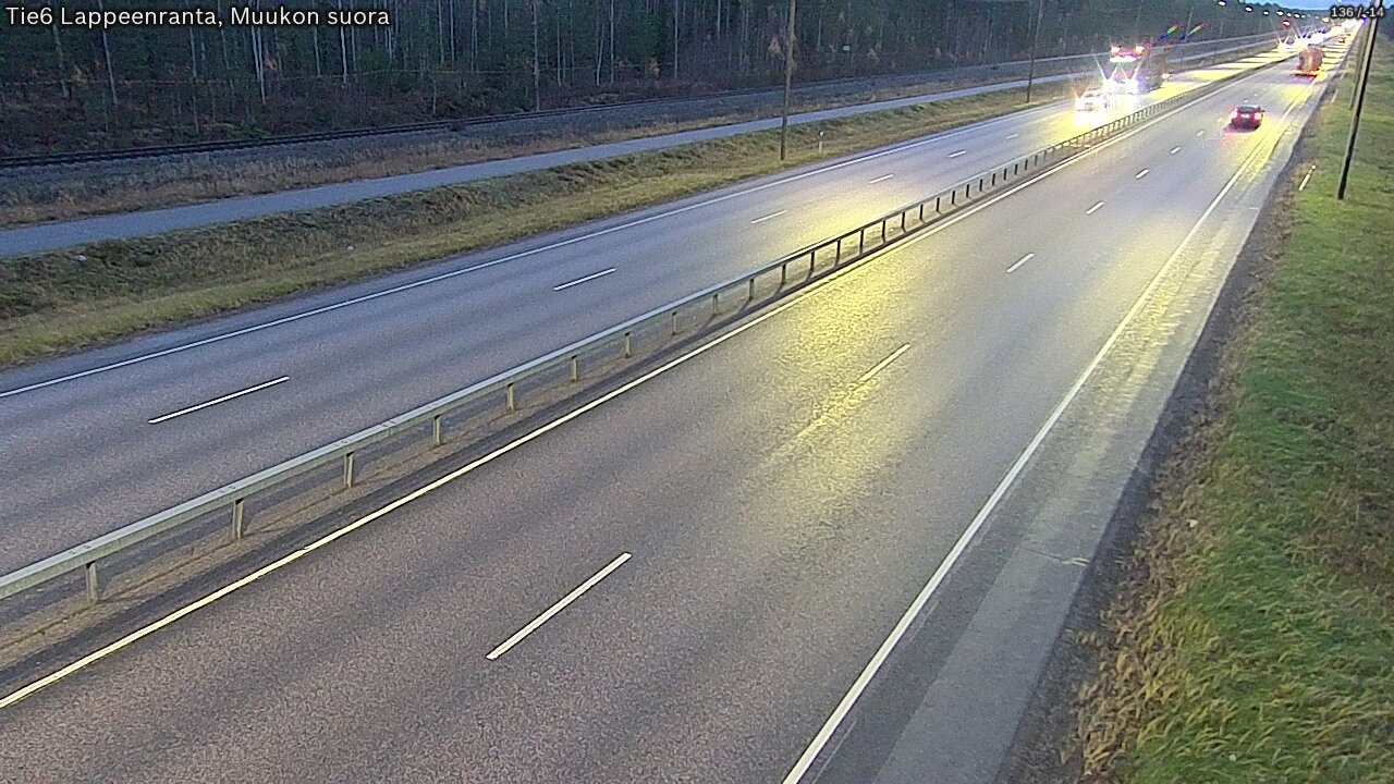Weather Camera Image Tie 6 Villmanstrand, Muukko rakan, Lappeenranta, Etelä-Karjala