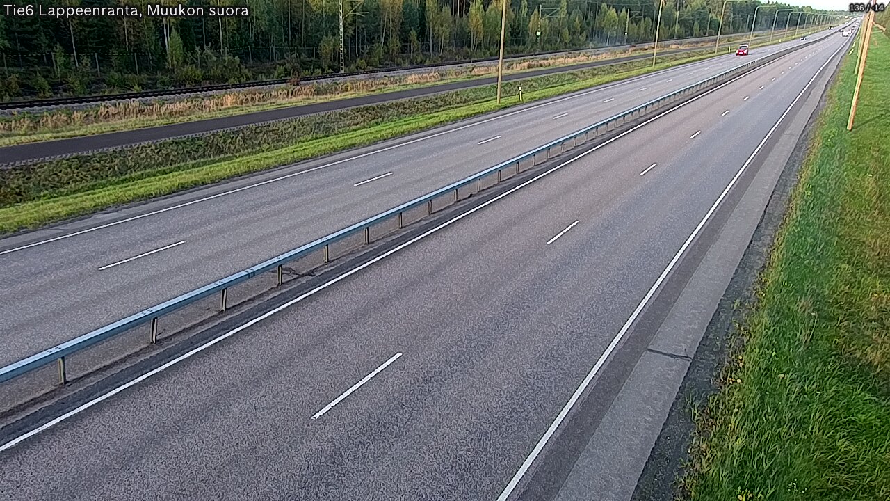 Weather Camera Image Road 6 Lappeenranta, Muukko straight, Lappeenranta, Etelä-Karjala