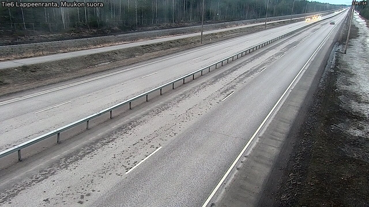 Weather Camera Image Road 6 Lappeenranta, Muukko straight, Lappeenranta, Etelä-Karjala