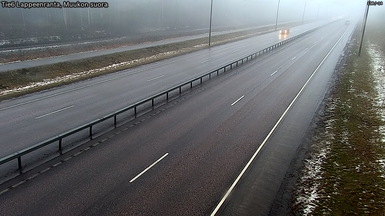 Weather Camera Image Tie 6 Villmanstrand, Muukko rakan, Lappeenranta, Etelä-Karjala