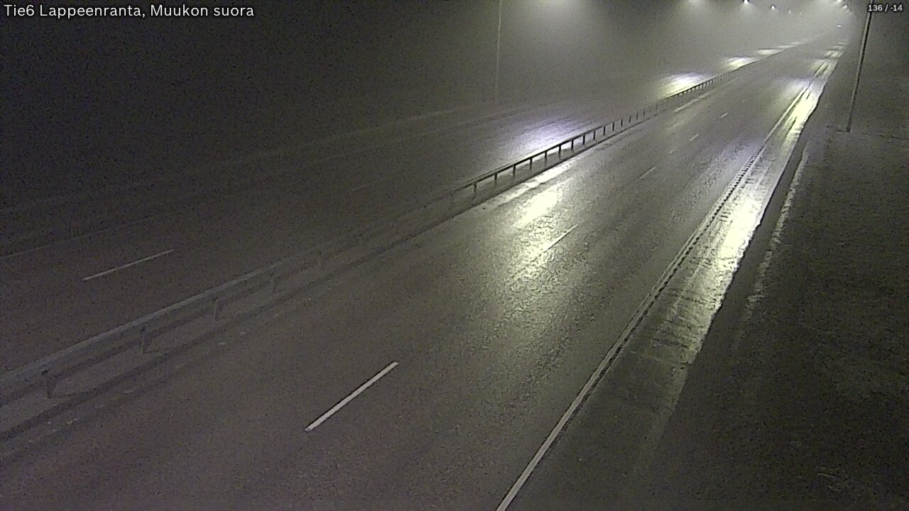 Weather Camera Image Road 6 Lappeenranta, Muukko straight, Lappeenranta, Etelä-Karjala