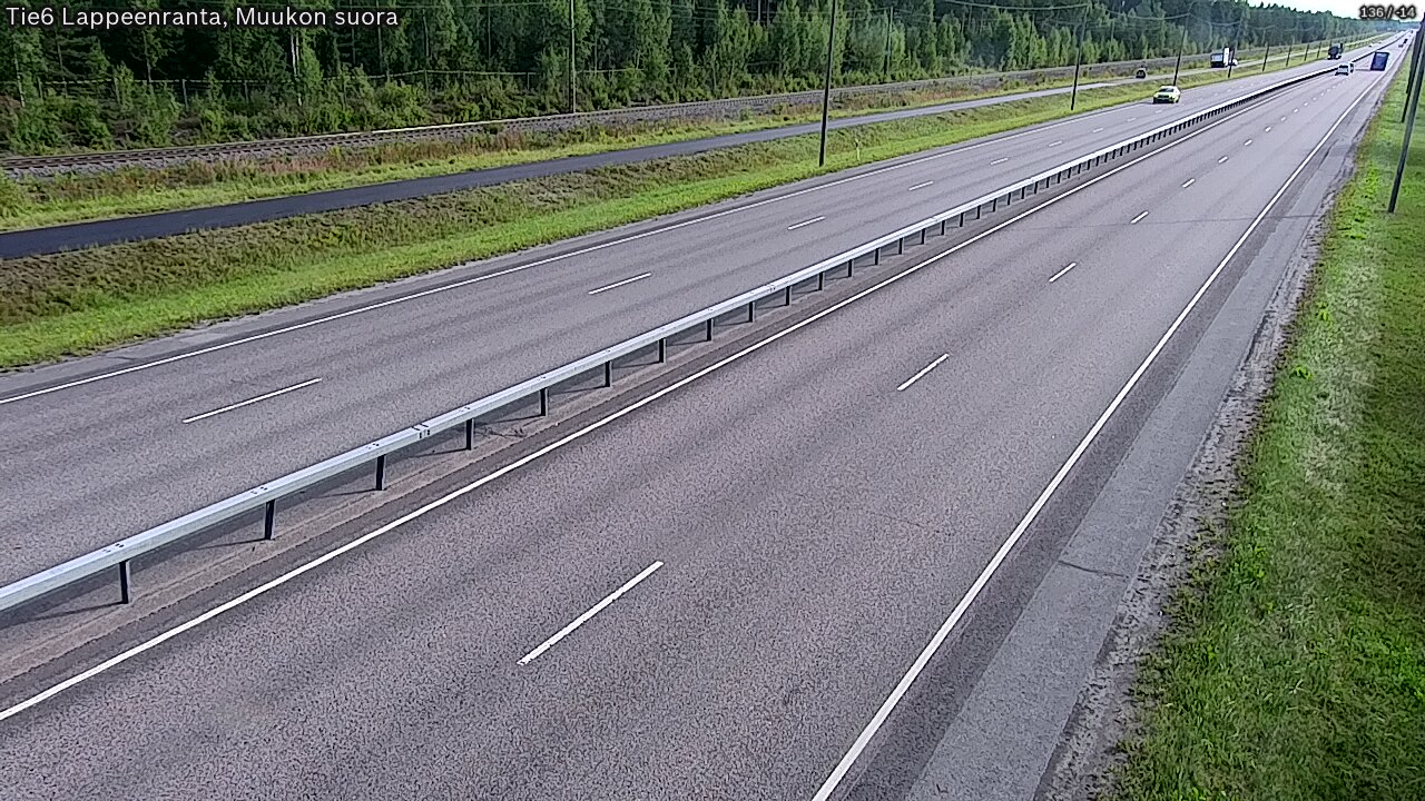 Weather Camera Image Road 6 Lappeenranta, Muukko straight, Lappeenranta, Etelä-Karjala