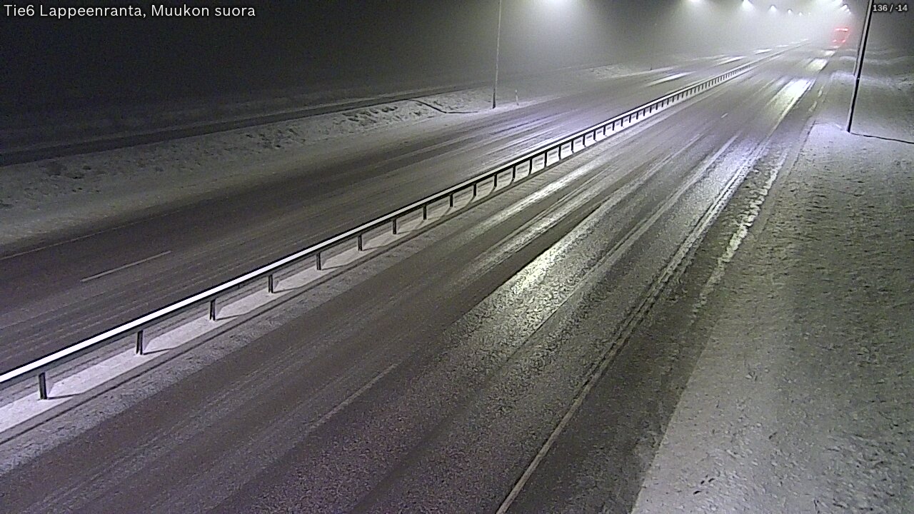 Weather Camera Image Tie 6 Villmanstrand, Muukko rakan, Lappeenranta, Etelä-Karjala