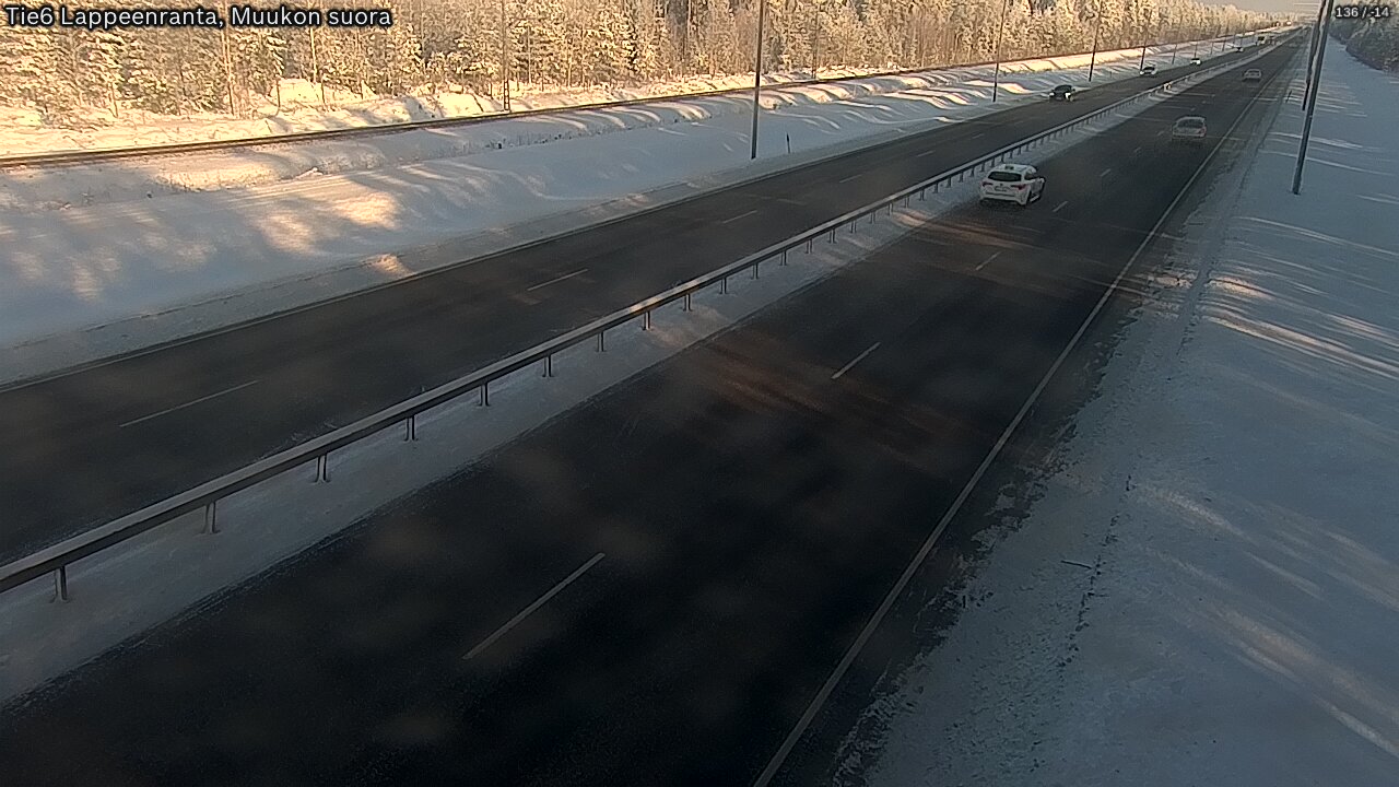 Weather Camera Image Road 6 Lappeenranta, Muukko straight, Lappeenranta, Etelä-Karjala